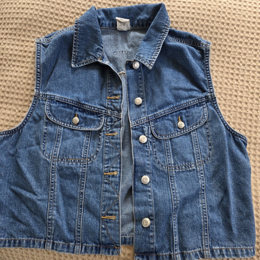 Old Navy Classic Blue Denim Vest